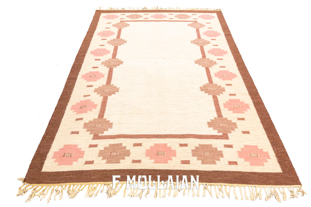 Tappeto Svedese Rollakan Colore Beige/Rosa n°:471490